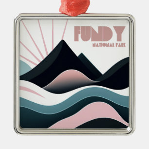 Fundy National Park Colored Hills Metal Ornament