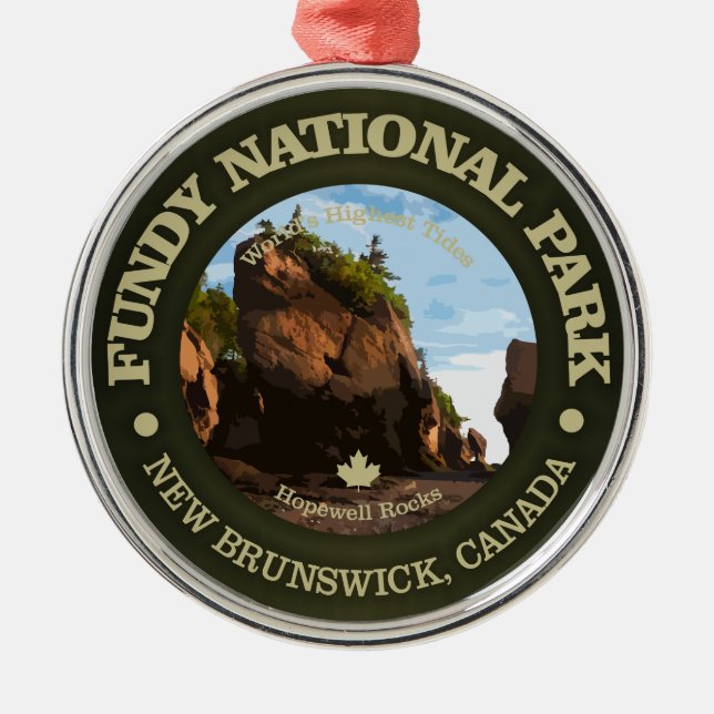 Fundy National Park Metal Ornament (Front)