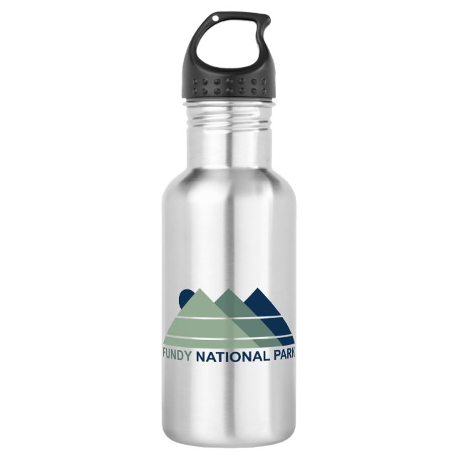 Fundy National Park Mountain Sun Stainless Steel Water Bottle (Front)