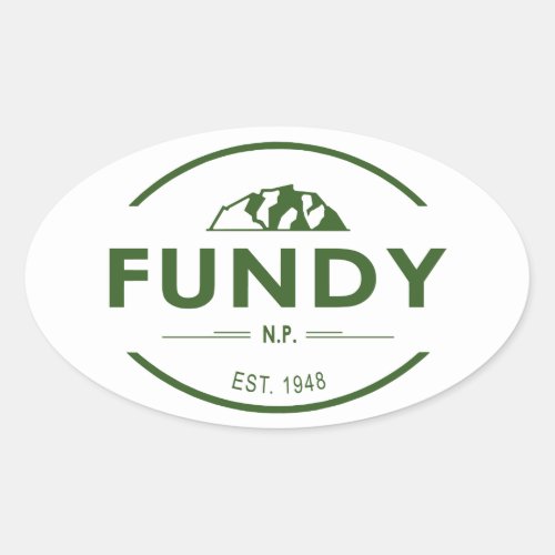 Fundy National Park Oval Sticker