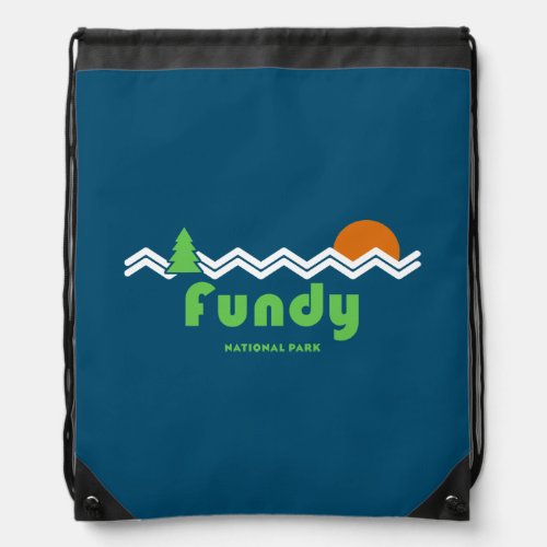 Fundy National Park Retro Drawstring Bag