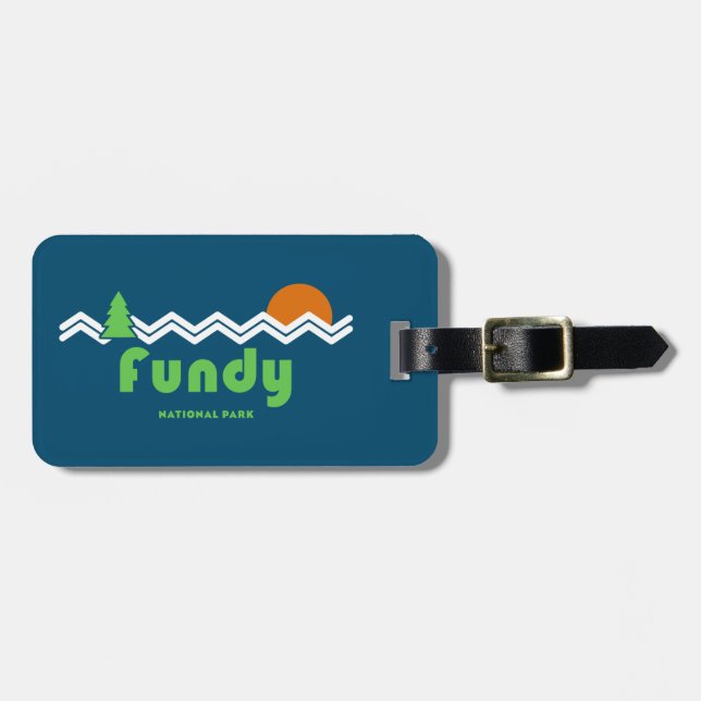 Fundy National Park Retro Luggage Tag (Front Horizontal)