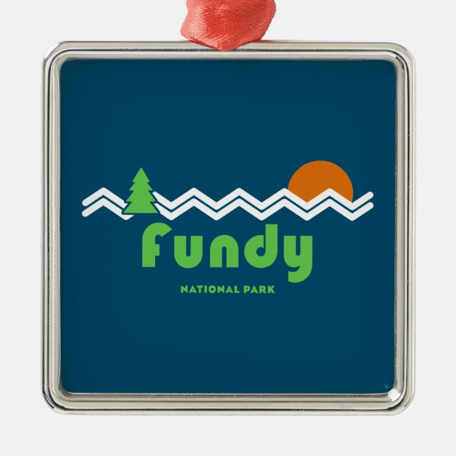 Fundy National Park Retro Metal Ornament (Front)