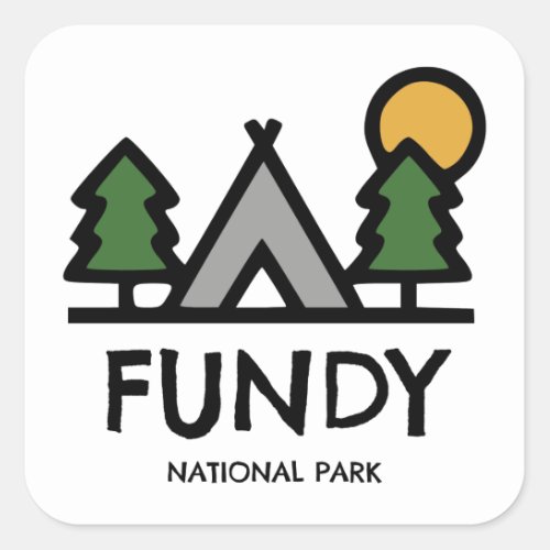 Fundy National Park Square Sticker