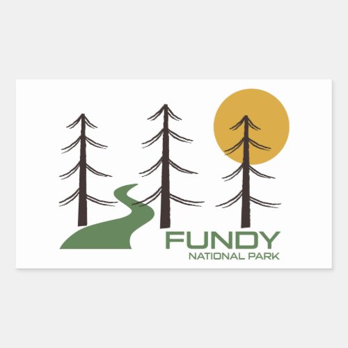 Fundy National Park Trail Rectangular Sticker