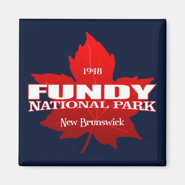 Fundy NP (maple leaf) Magnet (Front)