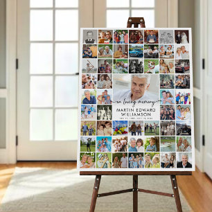 Funeral 55 Photo Collage In Loving Memory Welcome Foam Board