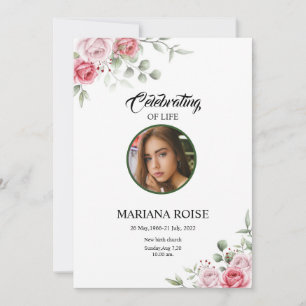 Funeral Announcement Card