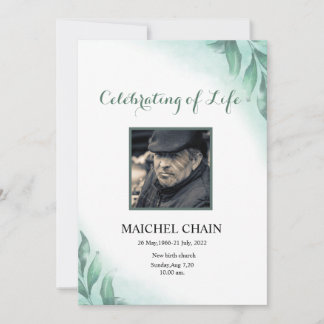 Funeral Announcement Card