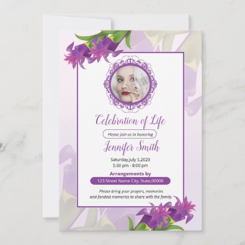 Funeral Announcement Card