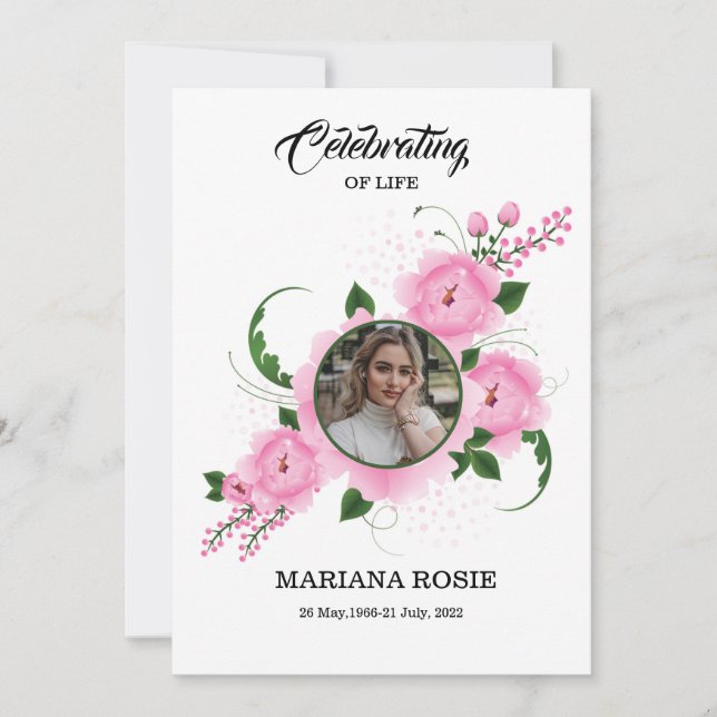 Funeral Announcement Card Template (Front)