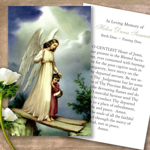 Funeral Arch Angel Michael Prayer Sympathy Cards