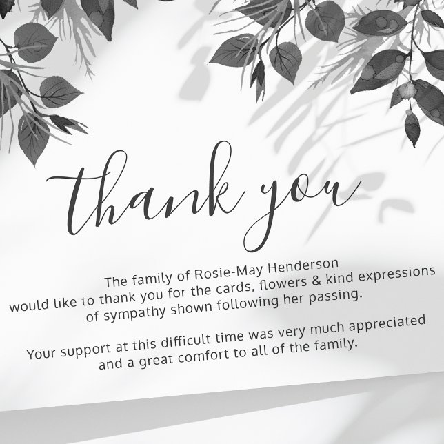 Funeral Bereavement Thank You Card (Creator Uploaded)