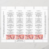 Funeral Bookmark Bright Floral (Back)