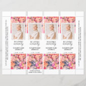 Funeral Bookmark Bright Floral (Front)