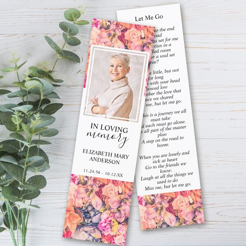 Funeral Bookmark Bright Floral