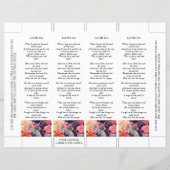 Funeral Bookmark Moody Floral (Back)