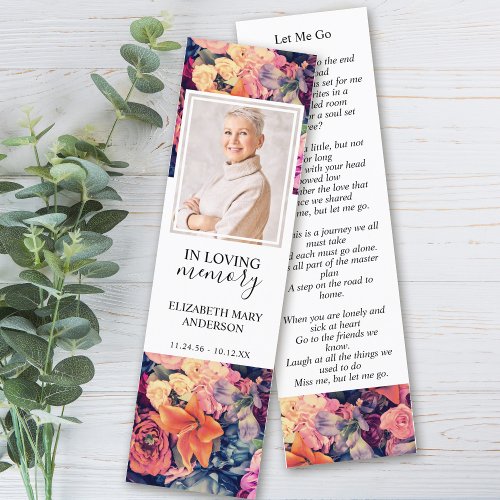 Funeral Bookmark Moody Floral