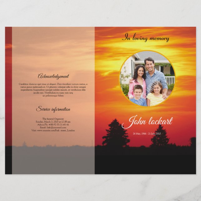 Funeral Brochure Template Flyer (Front)