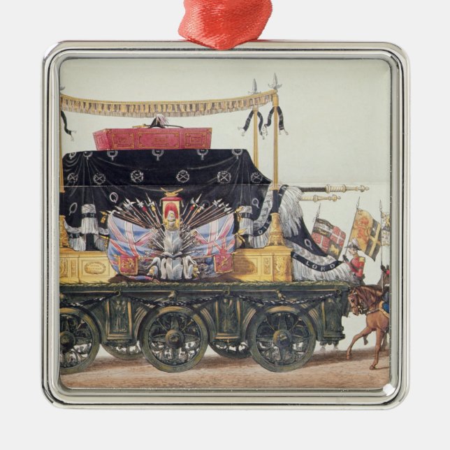 Funeral Car of the Duke of Wellington, 1853 Metal Ornament (Front)
