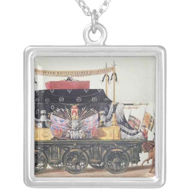 Funeral Car of the Duke of Wellington, 1853 Silver Plated Necklace (Front)