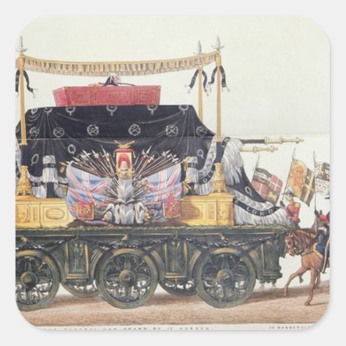 Funeral Car of the Duke of Wellington 1853 Square Sticker