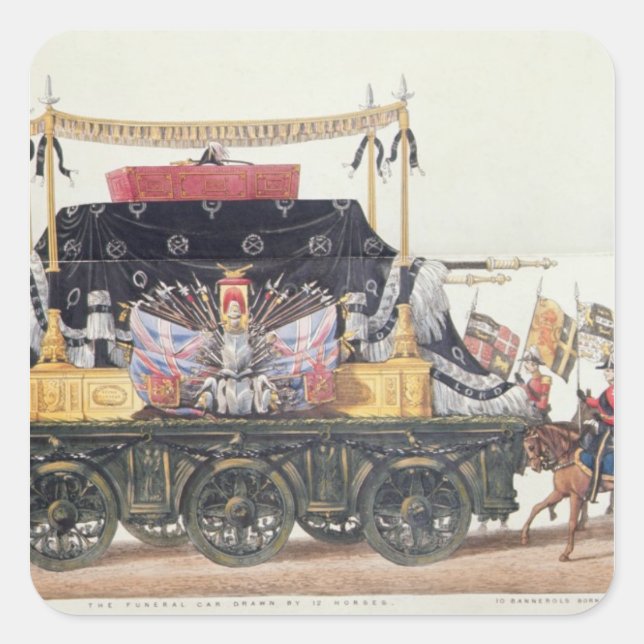 Funeral Car of the Duke of Wellington, 1853 Square Sticker (Front)