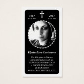 funeral card . elegant cross (Back)