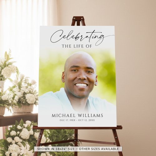Funeral Celebrating Life of Photo Welcome Sign
