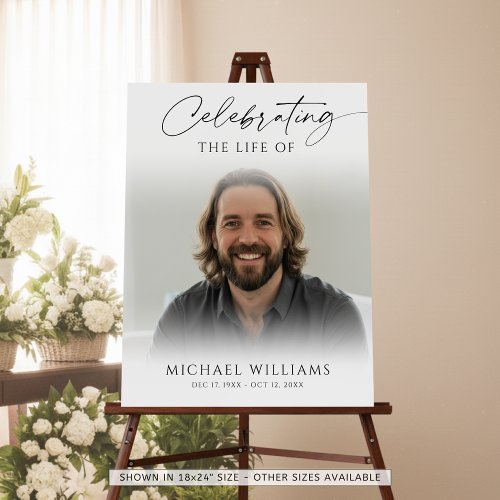 Funeral Celebrating the Life of Photo Welcome Sign