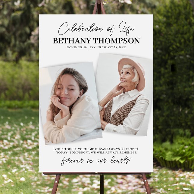 Funeral Celebration of Life 2 Photo Memorial Foam  Foam Board (Creator Uploaded)