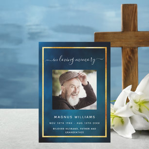 Funeral celebration of life blue sky photo program