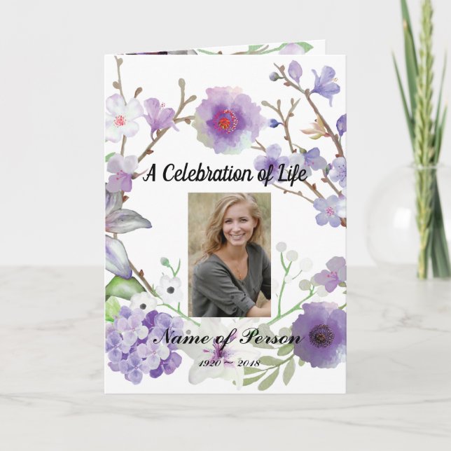 Funeral/Celebration of Life/Memorial Program (Front)