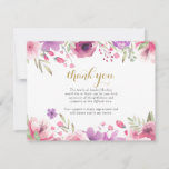 Funeral Celebration Of Life Photo Floral Thank You Card
