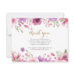 Funeral Celebration Of Life Photo Floral Thank You Card Funeral Celebration Of Life Photo Floral Thank You Card