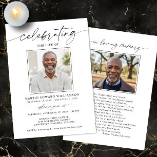 Funeral Celebration of Life Photo Memorial Invitation