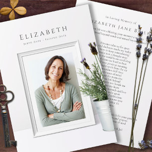 Funeral Celebration of Life Photo Thank You Card