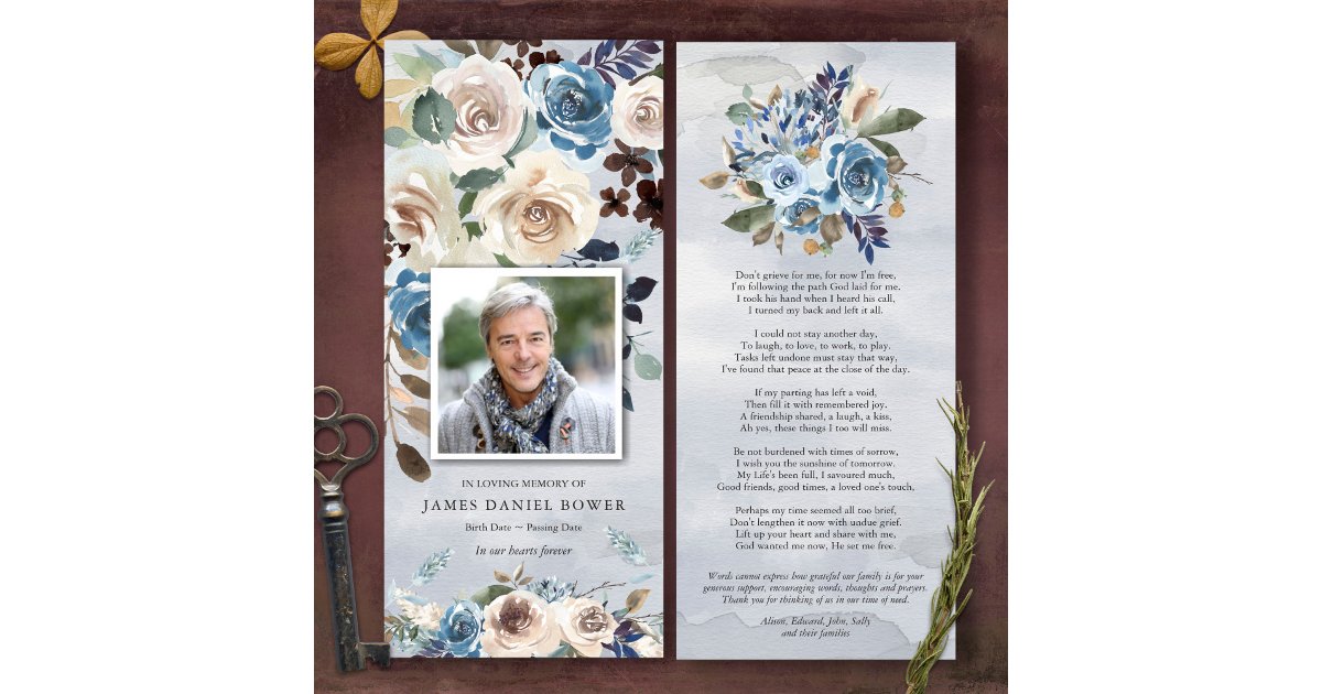 Funeral Celebration of Life Photo Thank You Card | Zazzle