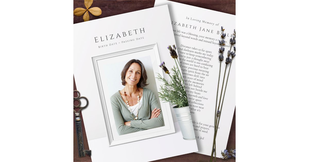Funeral Celebration of Life Photo Thank You Card | Zazzle