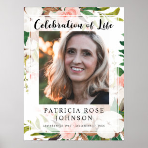 Funeral Celebration of Life Photo Welcome Sign