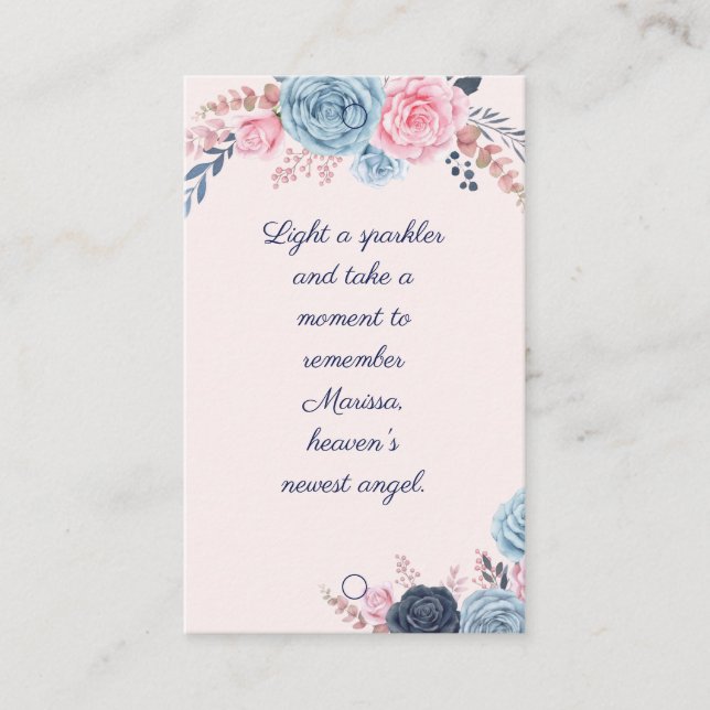  Funeral Celebration of life Sparkler Farewell Business Card (Front)