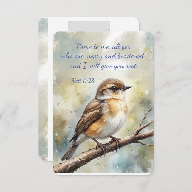 Funeral Celebration of Life Thank You Scripture (Front/Back)