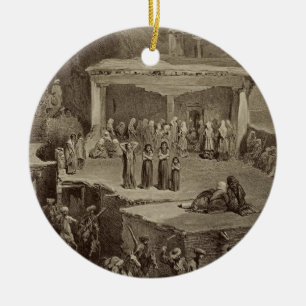 Funeral Ceremony in the Ruins at Akhaltchi, Dagest Ceramic Ornament