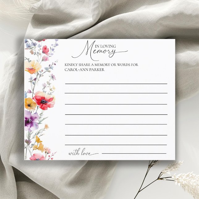 Funeral Colorful Wildflower "Share a memory" (Creator Uploaded)