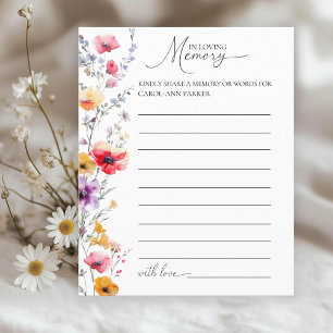 Funeral Colorful Wildflower "Share a memory"