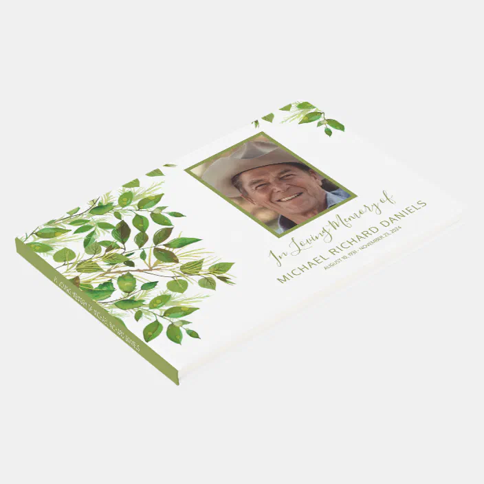 Funeral Condolence Photo Memorial Guest Book Zazzle Com