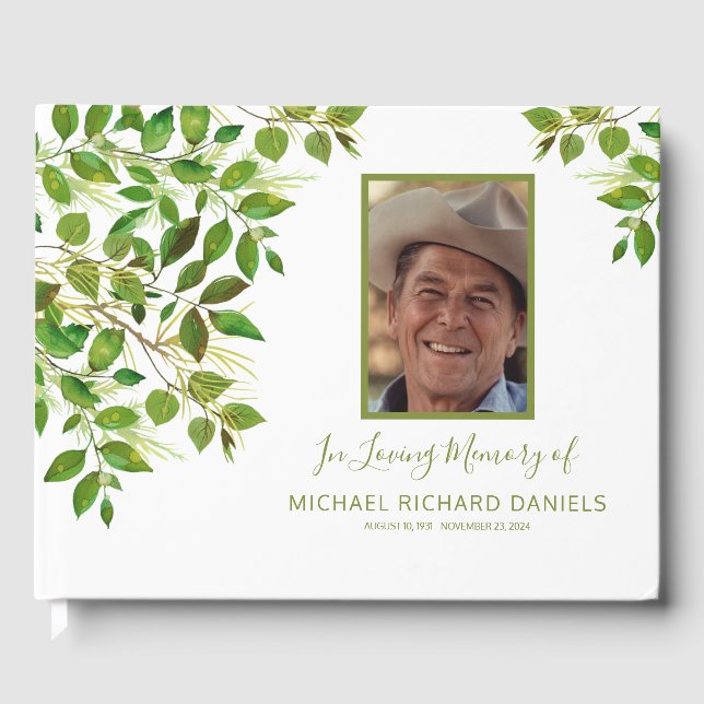 Funeral Condolence | Photo Memorial Guest Book (Front)