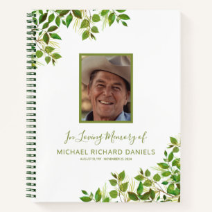Funeral Condolence Photo Memorial Guest Book