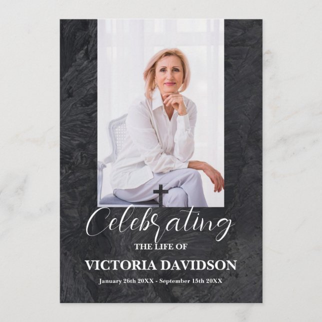 Funeral Custom Memorial Photo Table Program (Front)