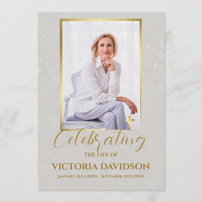 Funeral Custom Memorial Photo Table Program (Front)